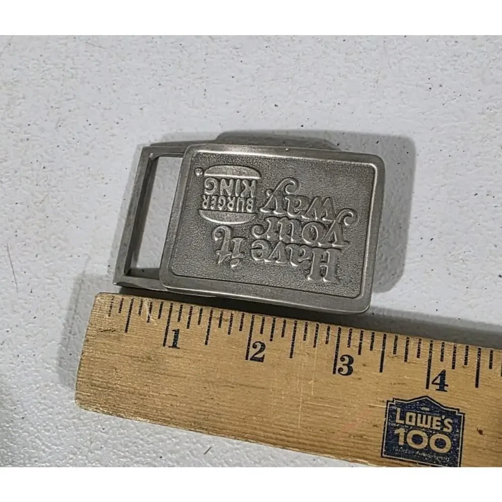 Vintage Burger King Have It Your Way Solid Pewter Belt Buckle Special Edition